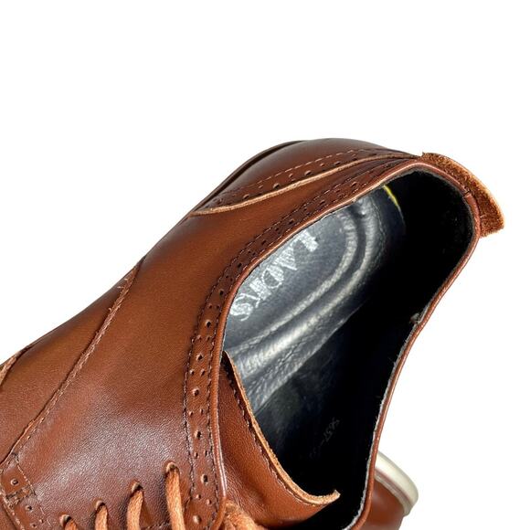 LAOKS Men's Brown Leather Wingtip Oxford Hybrid Dress Shoe Sz 10.5 Lace-Up - Picture 12 of 15
